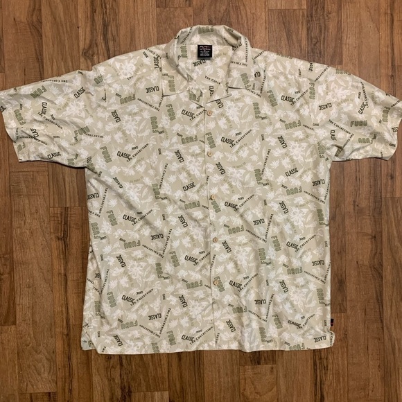 Fubu Vintage Hawaiian Button Down Shirt XL - Picture 1 of 6
